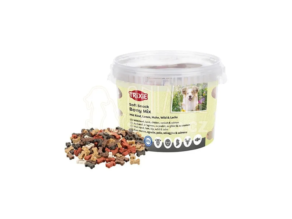 Soft Snack Bony MIX XXL- hovězí, jehněčí, kuře, zvěřina, losos 1800 g Akční Nabídka