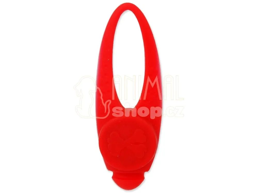 Autentický Přívěsek Dog Fantasy LED silikon červený 8cm