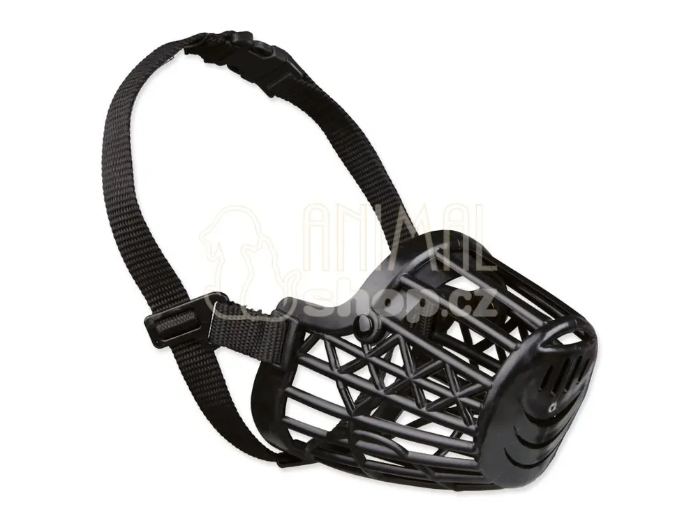 Cenově Výhodný Náhubek Trixie plastový černý L 32cm