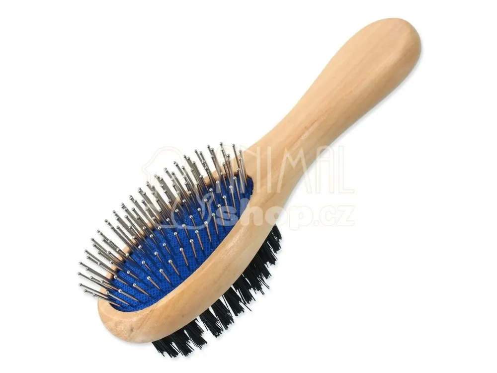 Finální Výprodej Kartáč Dog Fantasy hroty/nylon oboustranný dřevo S 17cm