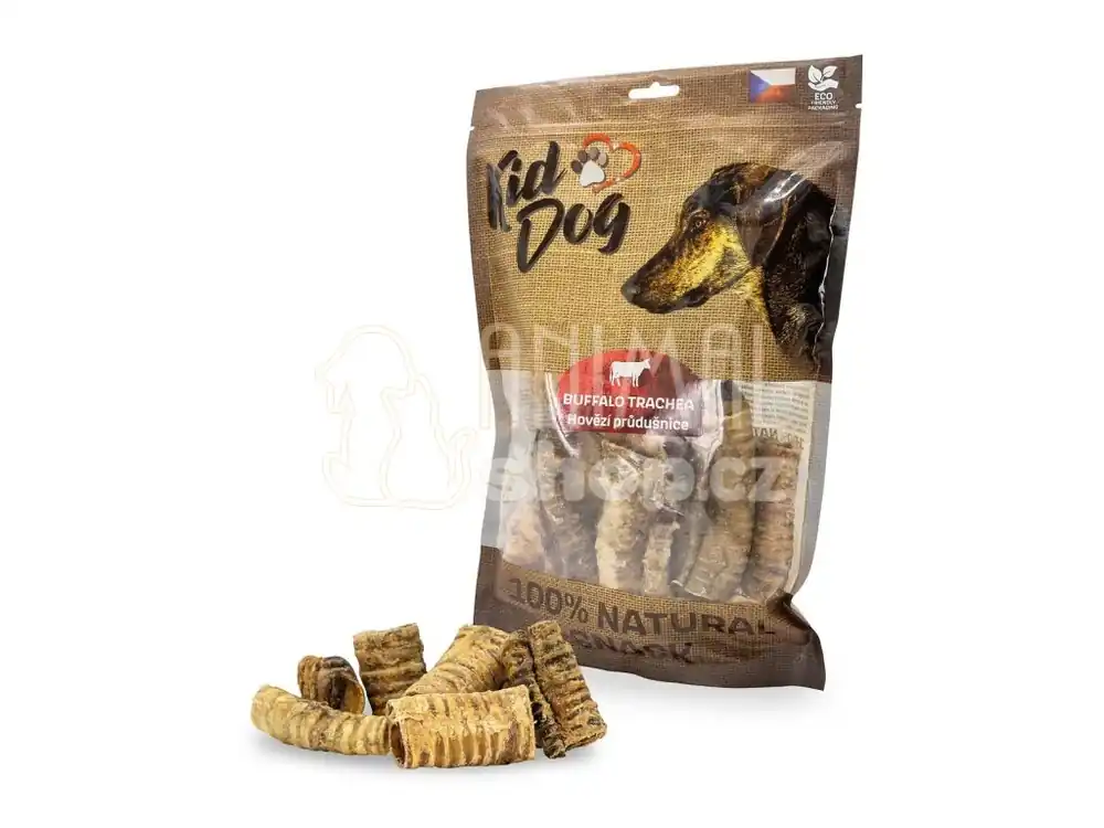Hovězí trachea 4-8 cm / 300 g - 100% Natural Snack KIDDOG Must-Have