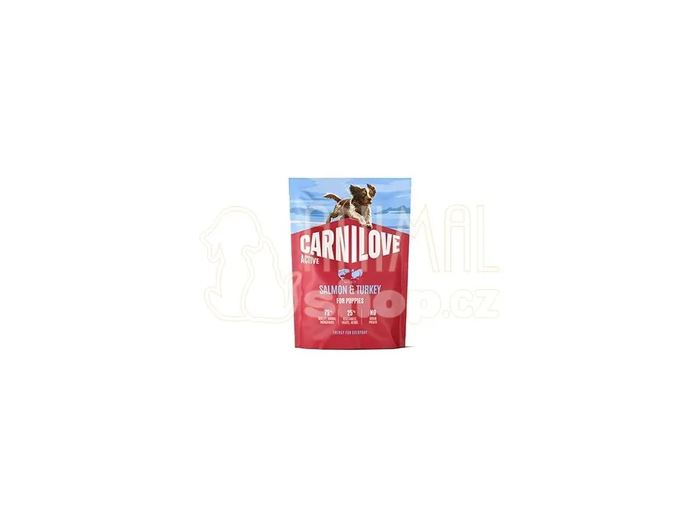 Levný Carnilove Dog Active Dry Salmon&Turkey Puppies 1,5kg