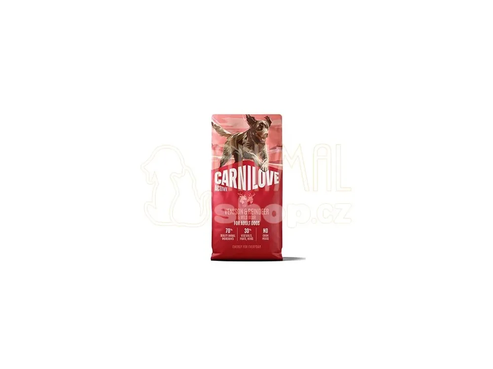 Carnilove Dog Active Dry Venis&Rein&Wild AdultAB12kg Levný