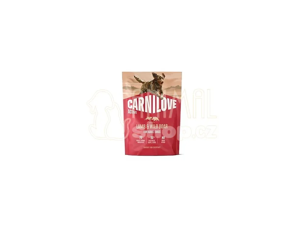 Carnilove Dog Active Dry Lamb&Wild Boar Adult AB 1,5kg Zlevněný