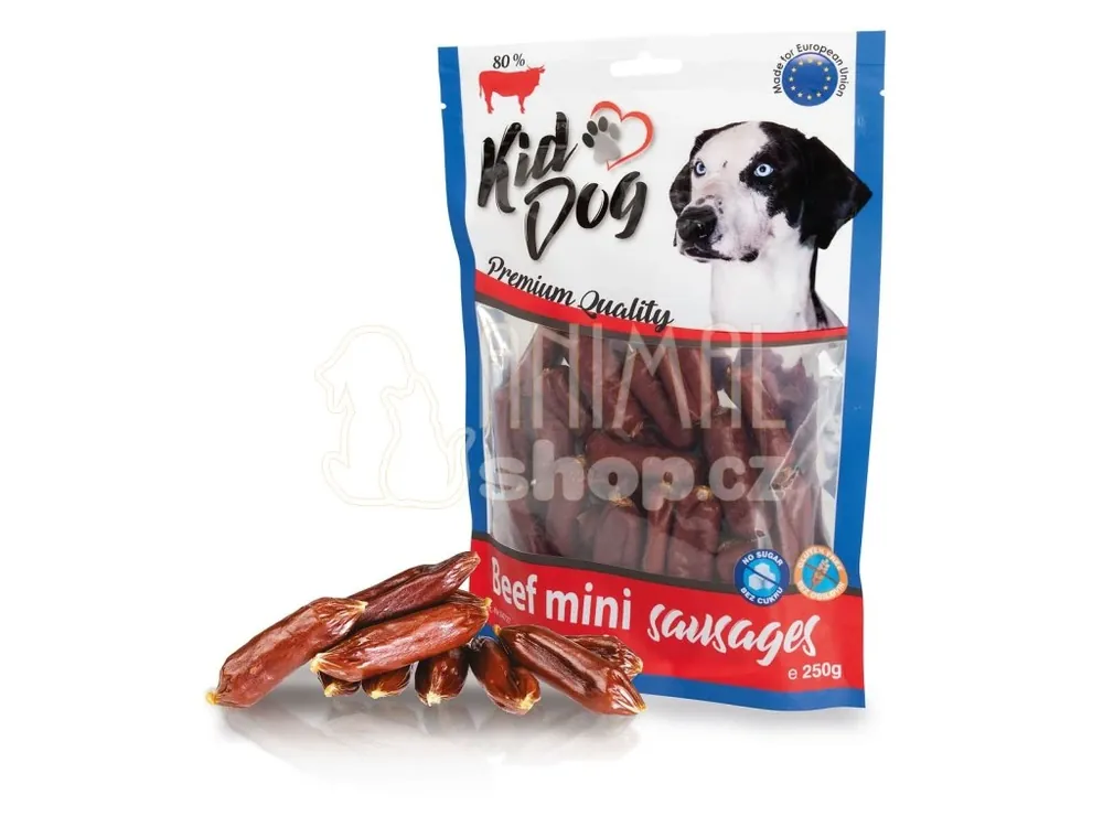 Koupit Online KIDDOG hovězí mini klobásky 250 g