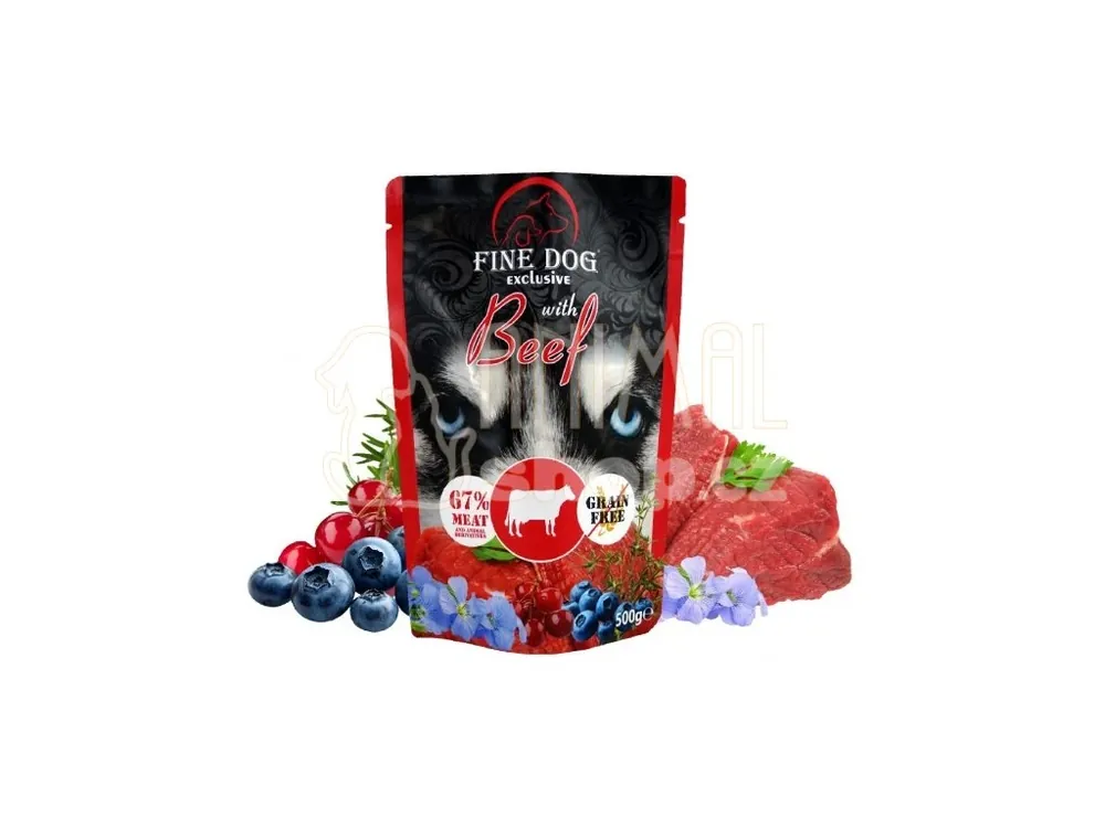 FINE DOG XXL kapsa pro psy s HOVĚZÍM 500g Nakupujte Hned