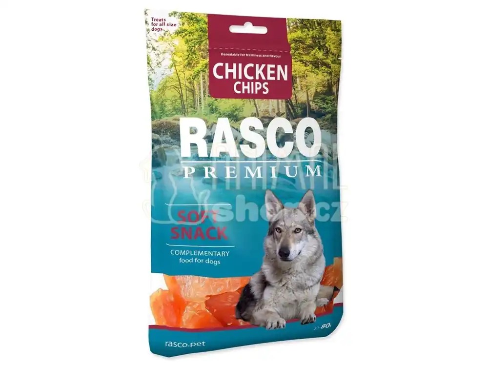 Sleva Pochoutka Rasco Premium kuřecí plátky 80g