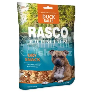 Omezená Nabídka Pochoutka Rasco Premium kachna a buvolovina, koule 230g