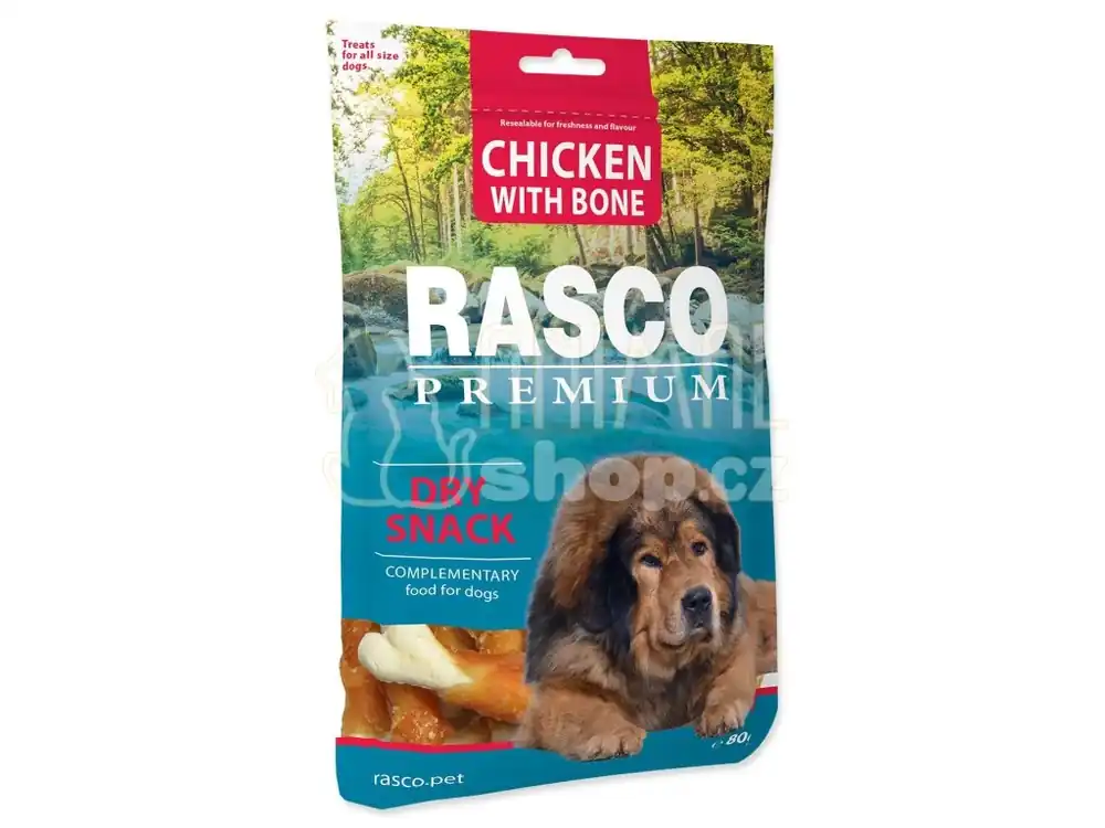 Hit Sezóny Pochoutka Rasco Premium kuřecím obalené kosti 80g