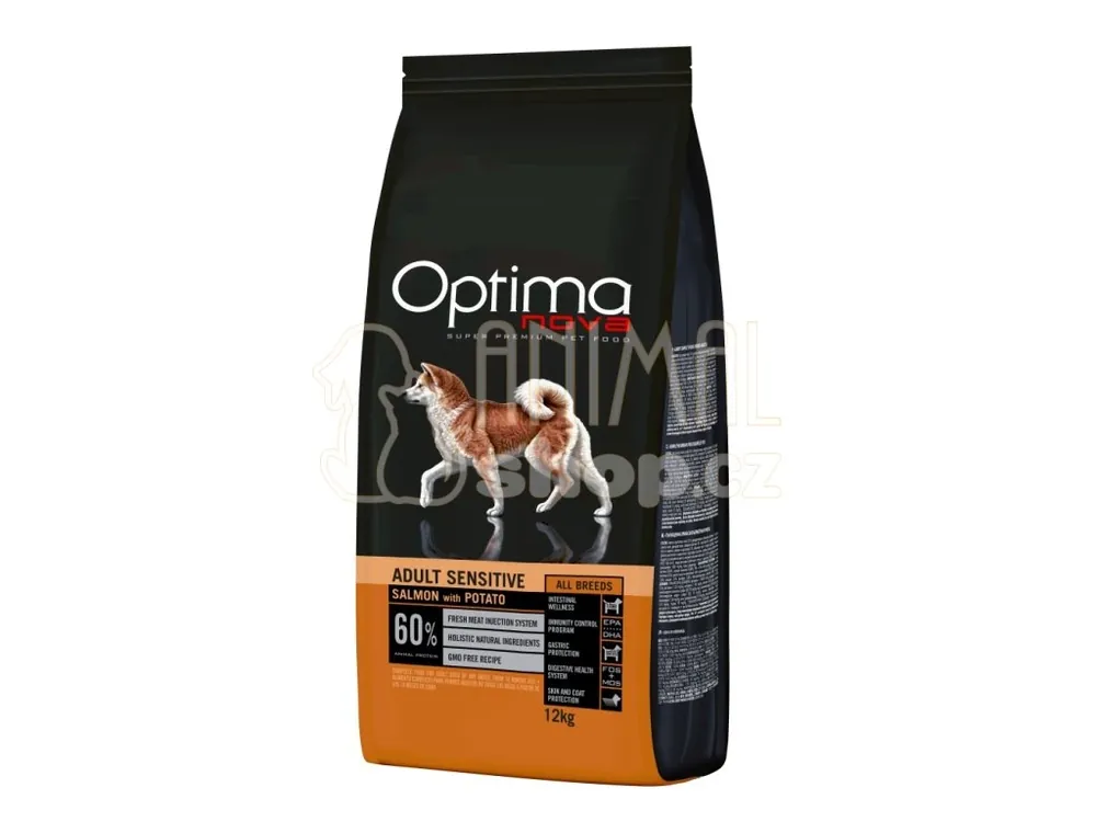 Cenově Výhodný OPTIMAnova Dog Adult Sensitive Salmon & Potato GF 12 kg
