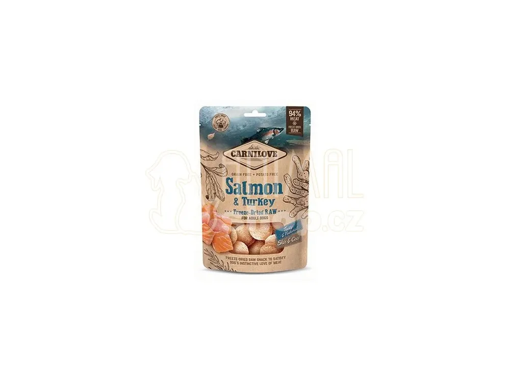 Nejlepší Volba Carnilove Raw Freeze-Dried Snacks Salmon&Turkey 60g