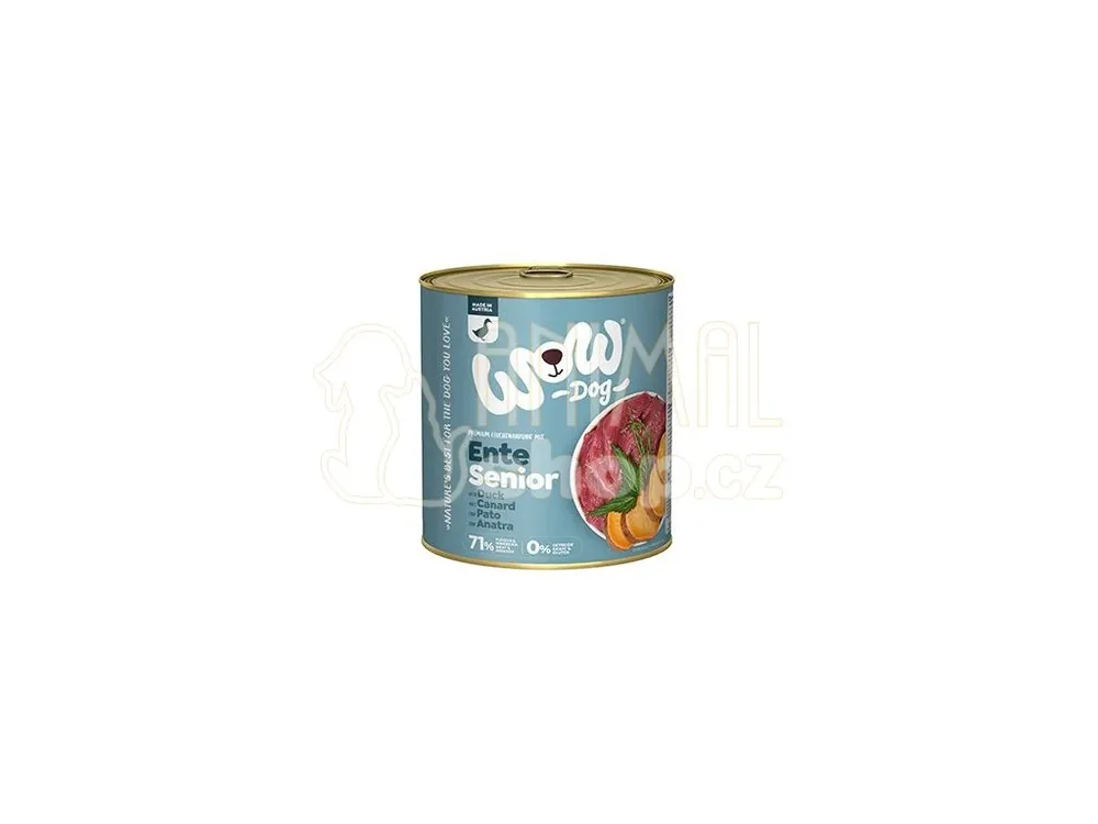 Značkový WOW Dog konz. Senior kachna s batáty 800g