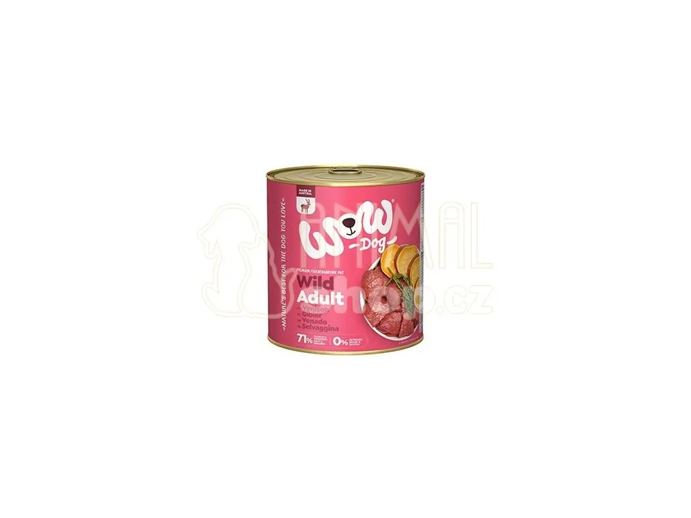 WOW Dog konz. Adult zvěřina s batáty 800g Nejprodávanější
