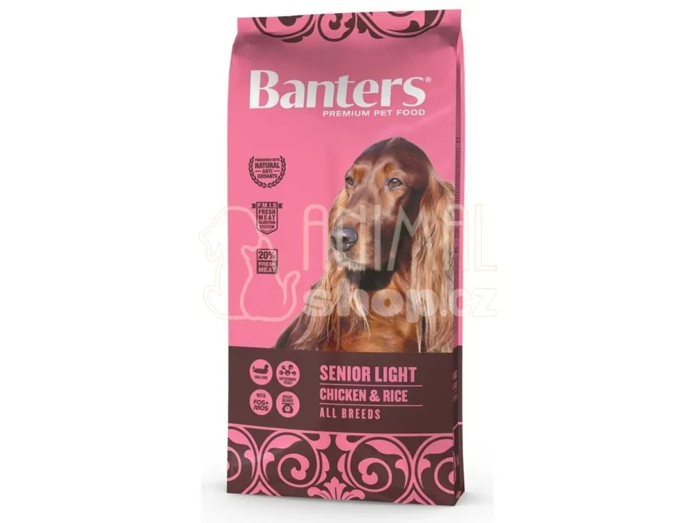 Tovární Cena Banters Senior Light Chicken & Rice 15 kg