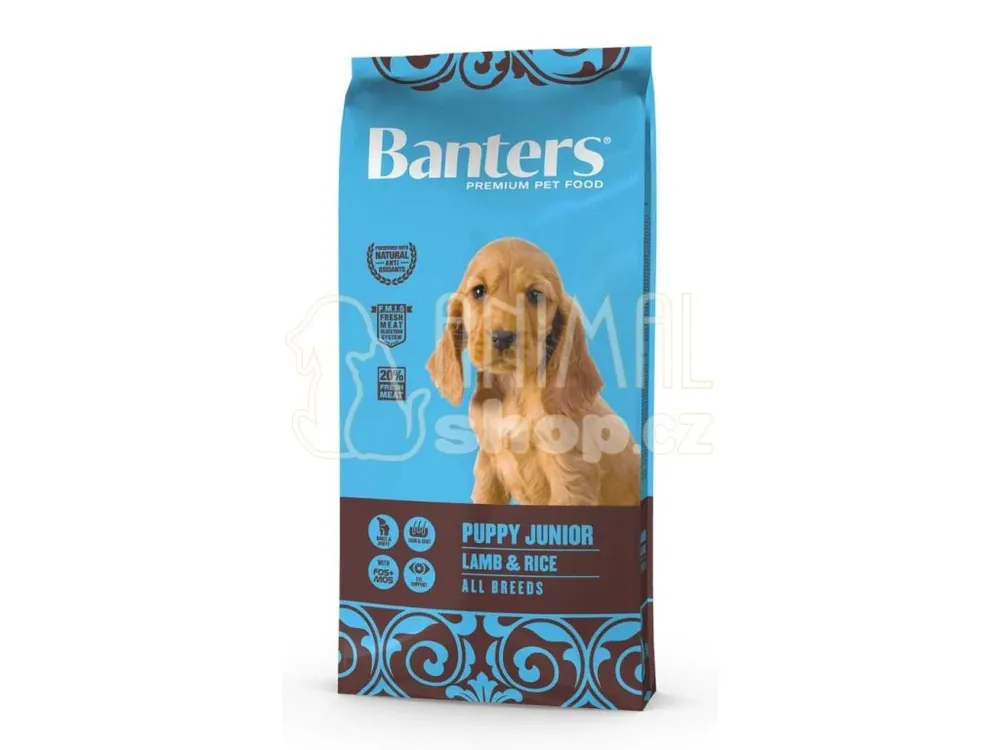 Časově Omezené Banters Puppy Junior Lamb & Rice 15 kg