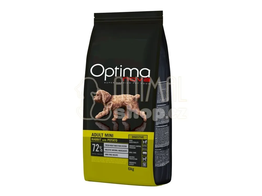 OPTIMAnova Dog Adult Mini Digestive Rabbit & Potato GF 6 kg Expresní Doručení