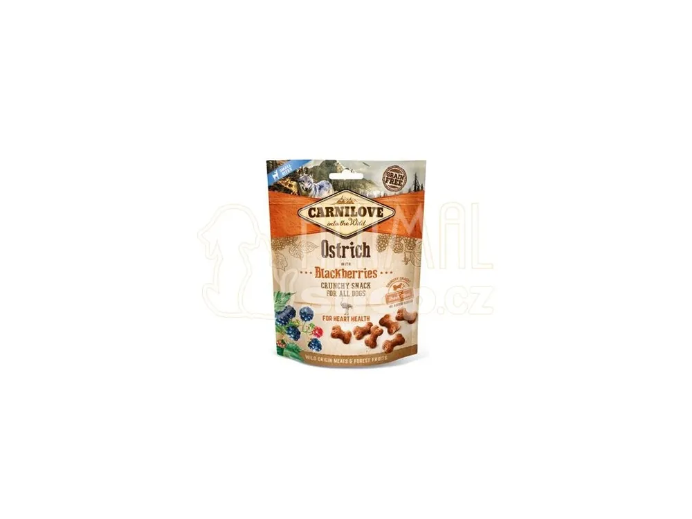 Carnilove Dog Crunchy Snack Ostrich&Blackberries 200g Expresní Doručení