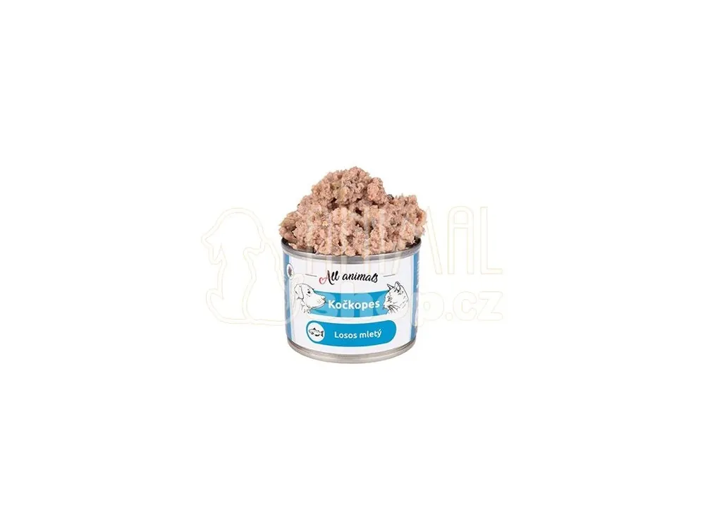 Nejlepší Cena All Animals kočkopes konz. Losos mletý 200g