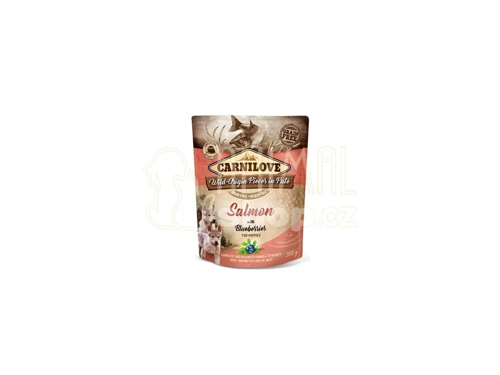 Carnilove Dog Pouch Paté Salmon & Blueber Puppies 300g Koupit Online