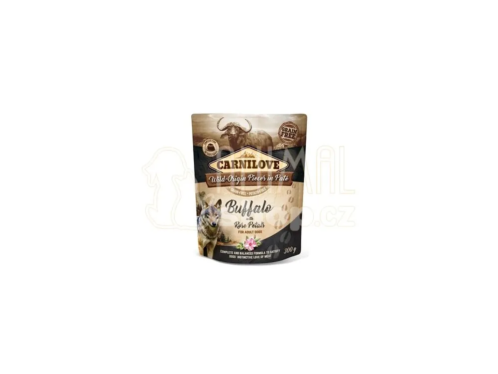 Vysoce Kvalitní Carnilove Dog Pouch Paté Buffalo & Rose Petals 300g