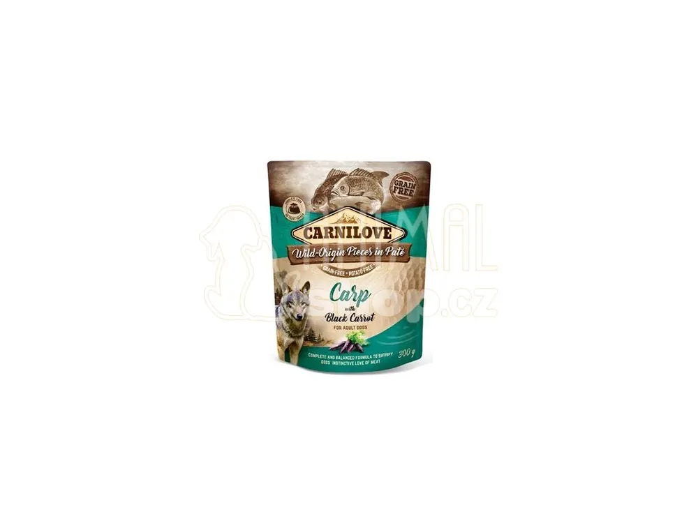 Carnilove Dog Pouch Paté Carp & Black Carrot 300g Vrácení Zdarma
