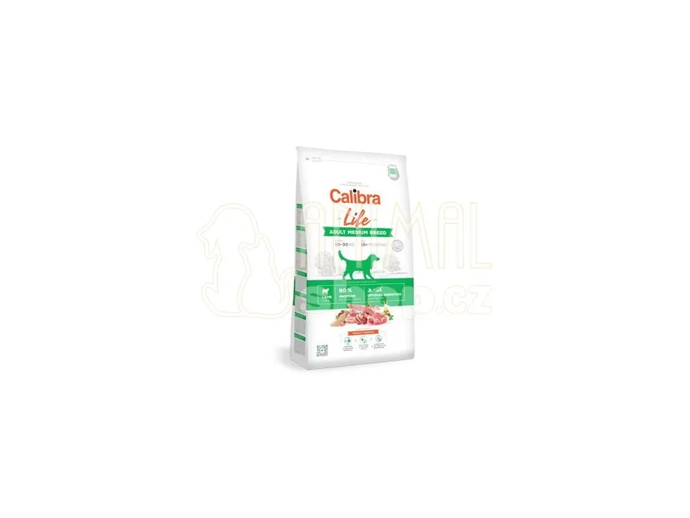 Calibra Dog Life Adult Medium Breed Lamb 12kg Akce