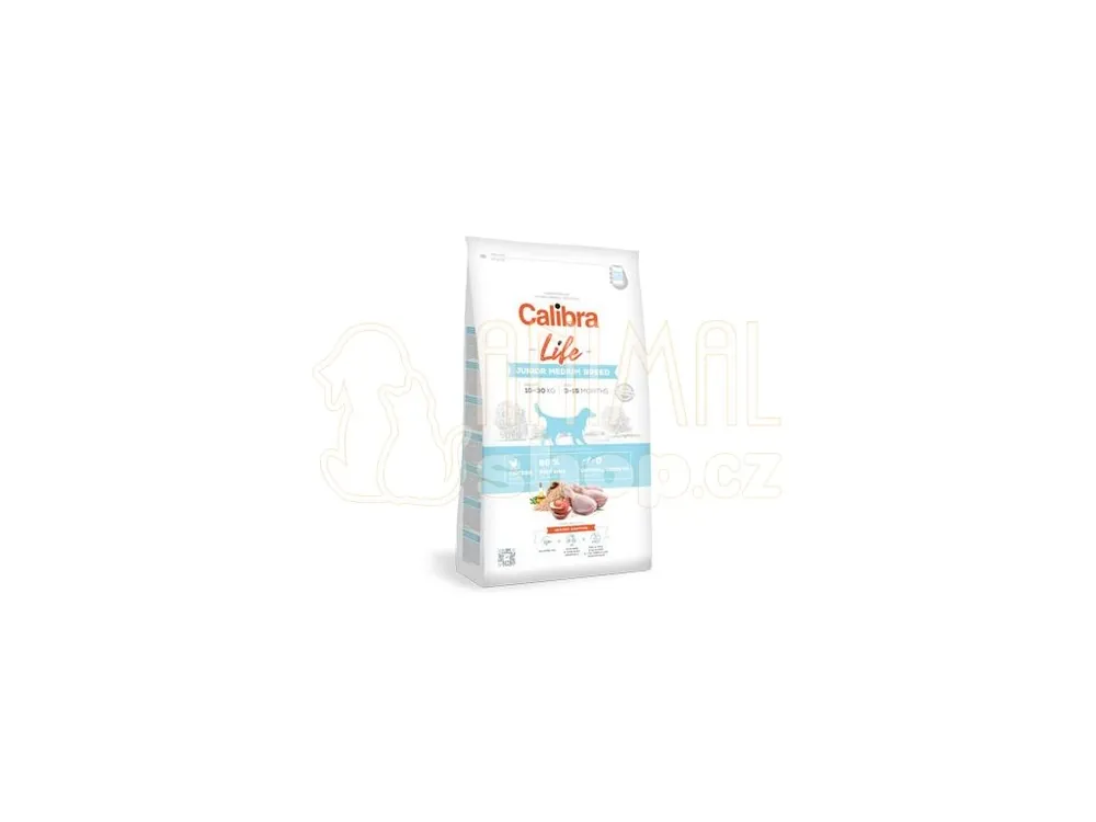 Akce Calibra Dog Life Junior Medium Breed Chicken 12kg