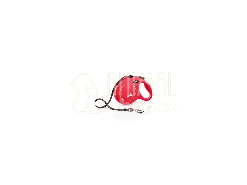 Vysoce Kvalitní Vodítko FLEXI Classic New L pásek 8m/50kg červená