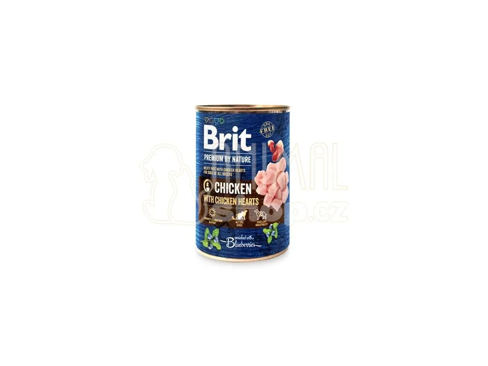 Expresní Doručení Brit Premium Dog by Nature konz Chicken&Hearts 400g
