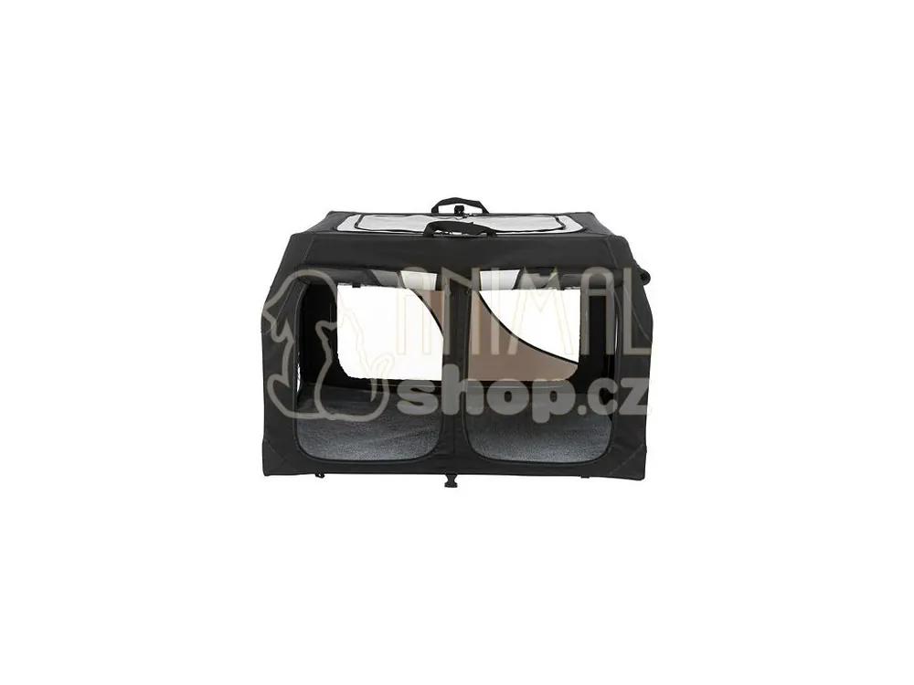 Transportní nylonový box Vario DOUBLE 91x60x61/57 cm černo-šedý - dvojitý transportní box Autentický