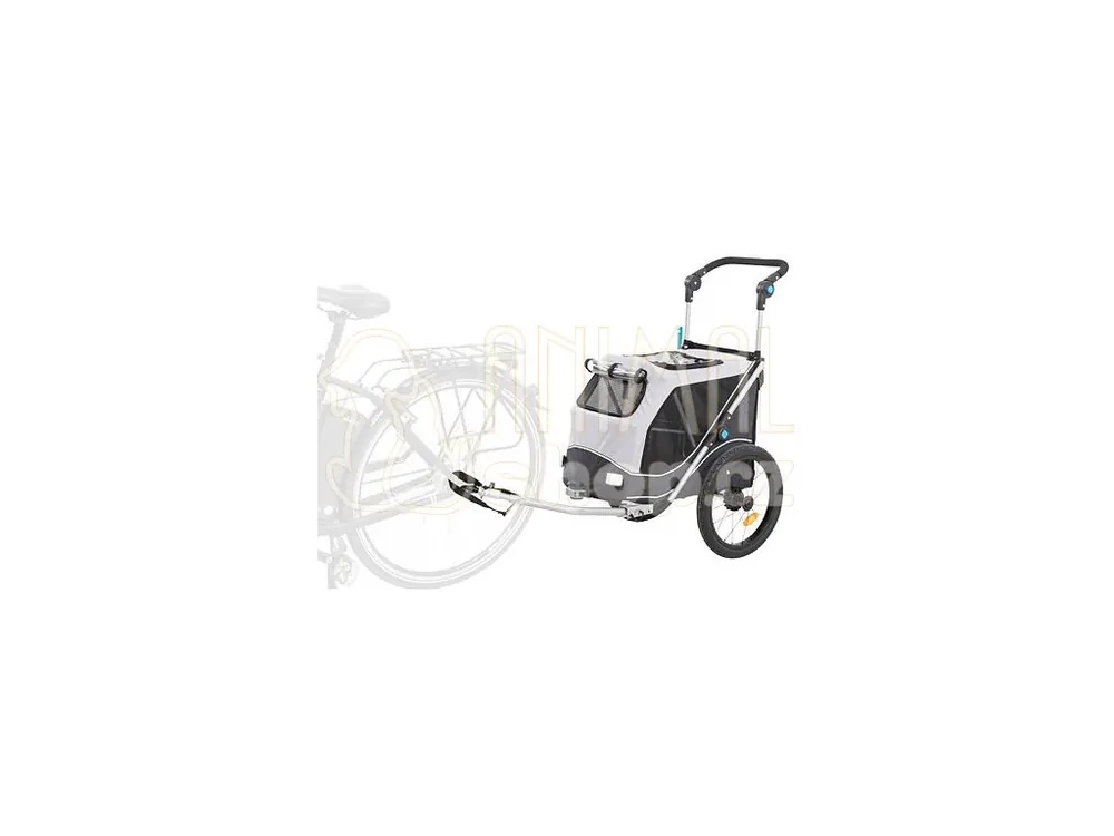Časově Omezené Vozík za kolo s funkcí rychlého skládání, S 58 x 93 x 74/114 cm, nosnost max. 15 kg, šedá