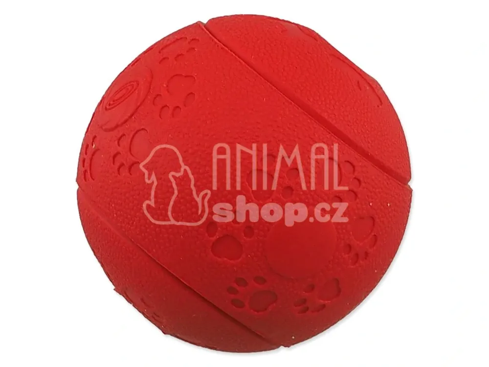 Hračka Dog Fantasy míček na pamlsky červený 6cm Oblíbený