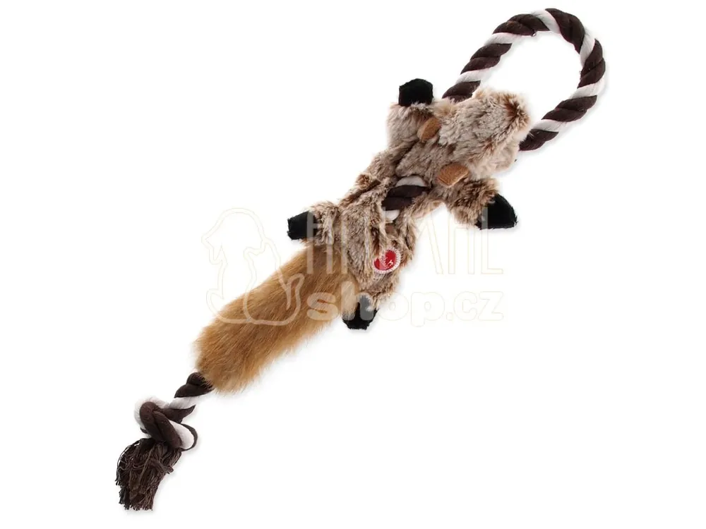 Hračka Dog Fantasy Skinneeez čipmank s provazem 35cm Tovární Cena