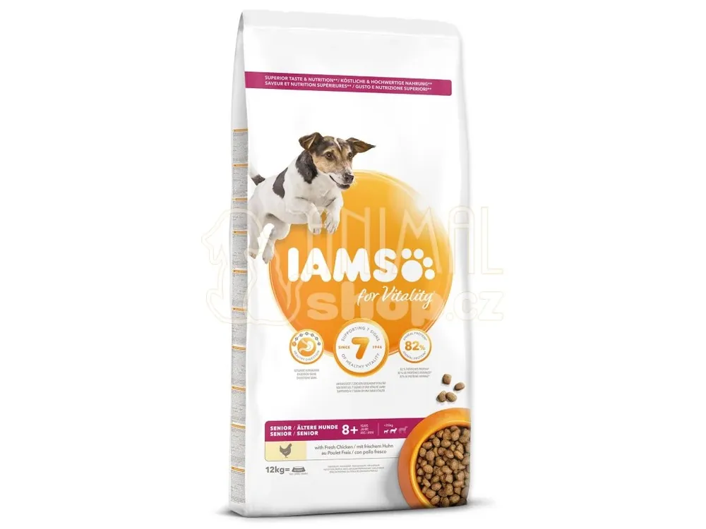 Krmivo IAMS Dog Senior Small & Medium Chicken 12kg Expresní Doručení