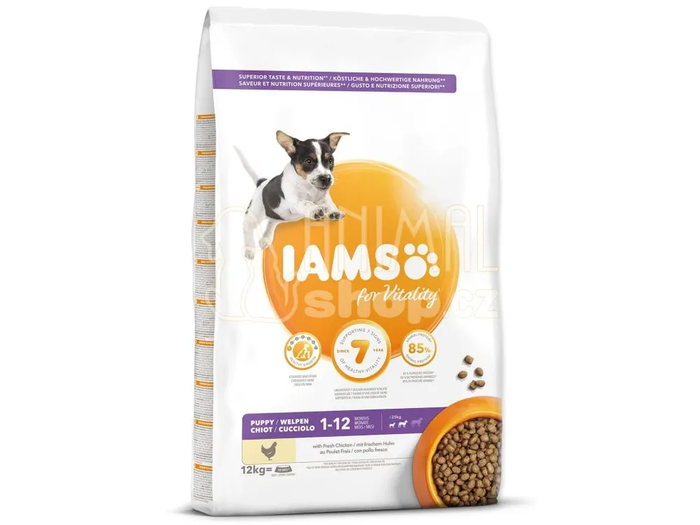 Krmivo IAMS Dog Puppy Small & Medium Chicken 12kg Časově Omezené