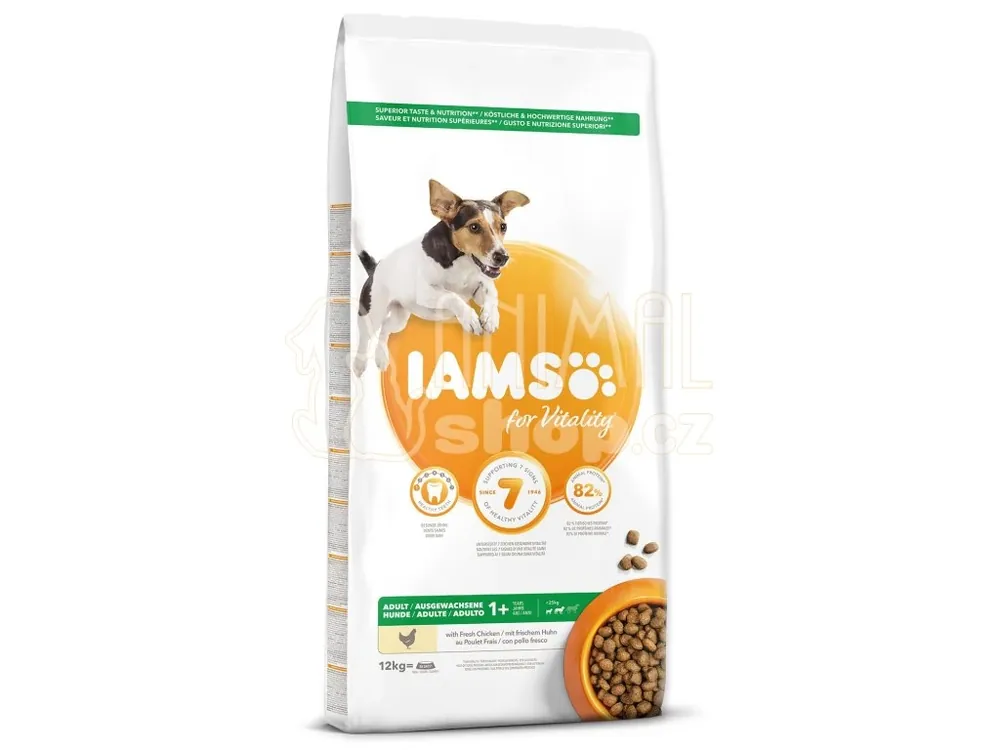 Akční Nabídka Krmivo IAMS Dog Adult Small & Medium Chicken 12kg