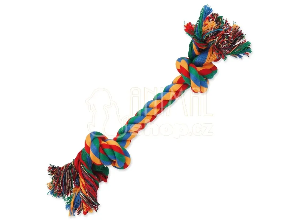 Hračka Dog Fantasy uzel bavlněný barevný 2 knoty 25cm Výhodná Nabídka