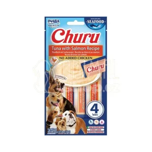 Speciální Cena Inaba Churu dog snack tuňák s lososem 4x14 g