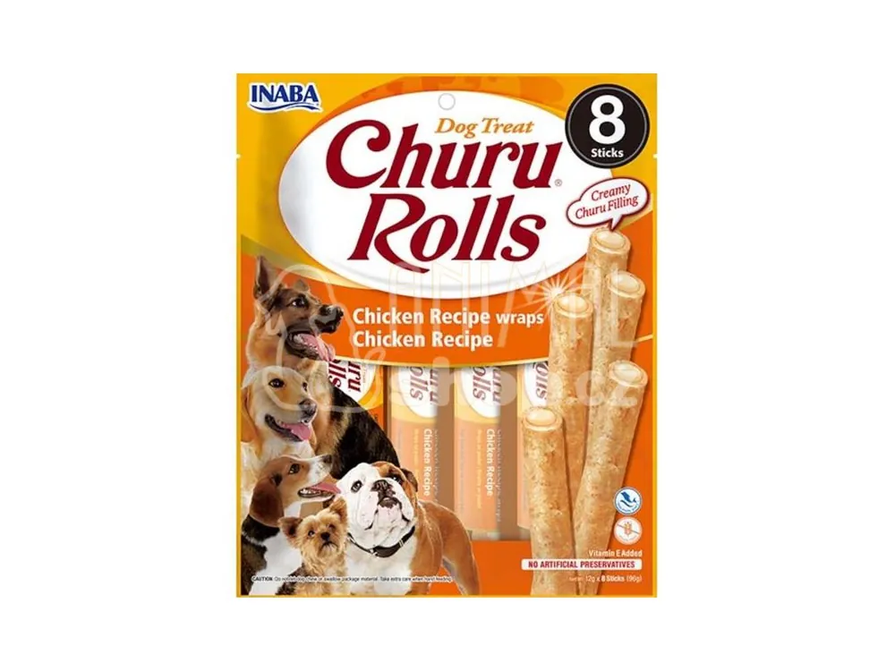 Nakupujte Hned Inaba Churu Rolls dog snack kuře 8x 12g