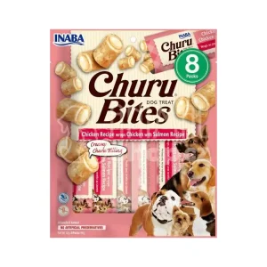 Přímo Od Výrobce Inaba Churu Bites dog snack kuře, losos 8x 12g