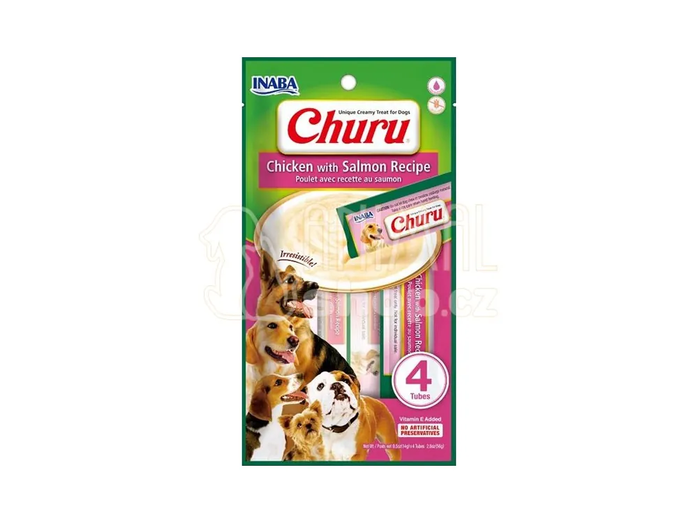 Inaba Churu dog snack kuře a losos 4x14 g Originální