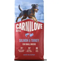 Cenově Výhodný Carnilove Active Dog Dry Made with Salmon & Turkey for Adult Small Breeds