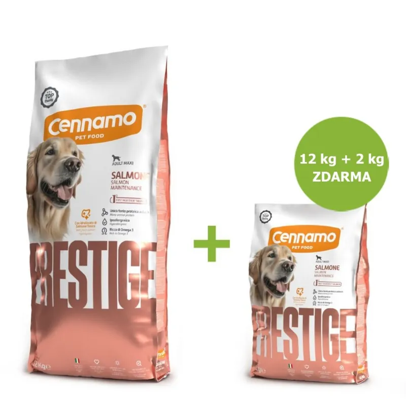 Prestige Dog Adult Maxi Salmon 12 kg + 2 kg ZDARMA Pouze Dnes