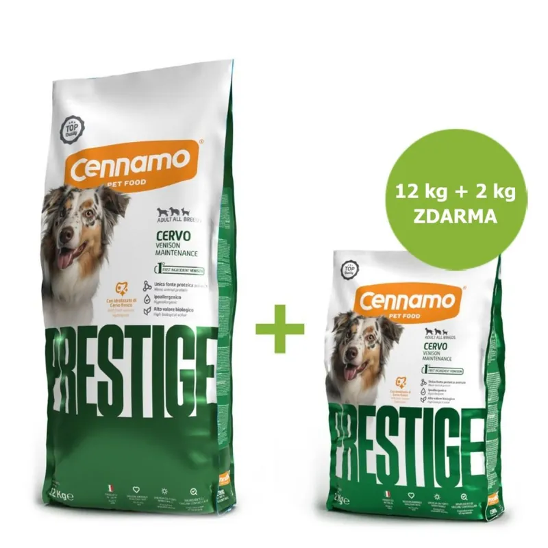 Prestige Dog Adult All Breeds Venison (Jelen) 12 kg + 2 kg ZDARMA Jen Po Omezenou Doba