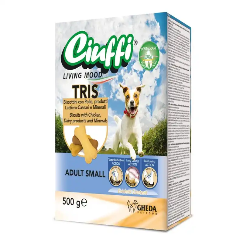 Ciuffi Snack Tris Adult Small Breeds 500 g Nová Kolekce