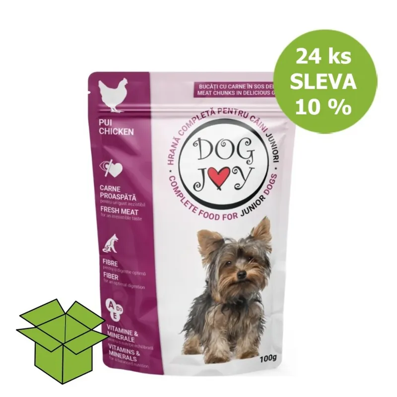 Dog Joy Junior kuřecí v omáčce, kapsa 100 g (24 ks) SLEVA 10 % Přímo Od Výrobce