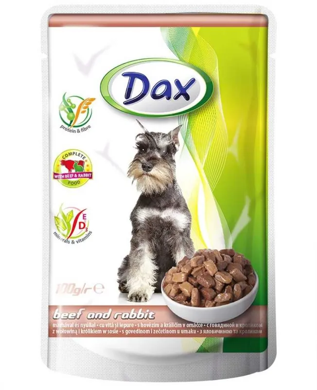 Dax Dog hovězí a králičí, kapsička 100 g Cenově Výhodný