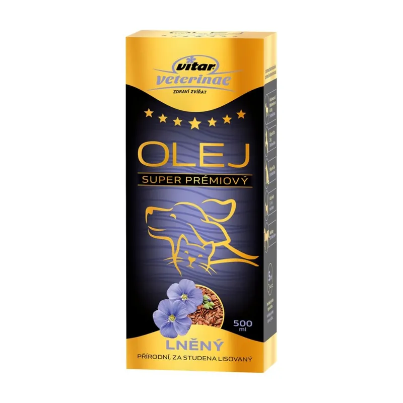 Vitar Veterinae Lněný olej 500 ml Oblíbený