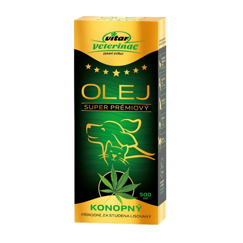 Vitar Veterinae Konopný olej 500 ml Víkendová Akce