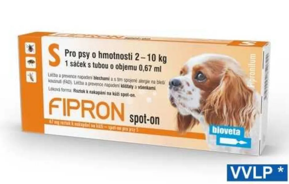 FIPRON spot-on pro psy S, 1 x 0,67 ml Cenová Bomba